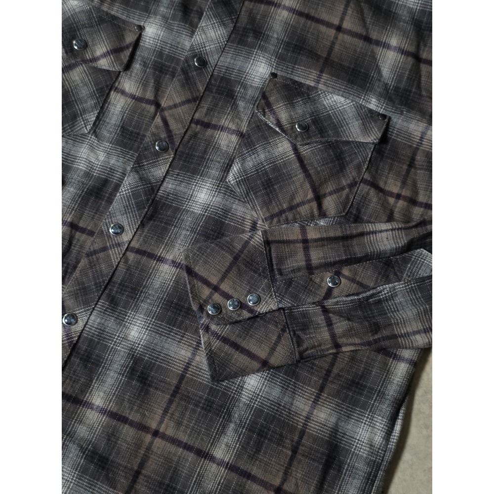 Kuhl Lowdown Button Up Plaid Flannel Shirt Mens XL Western Pearl Snap - Picture 2 of 11